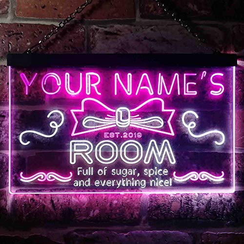 Personalized Sugar Spice Dual LED Neon Light Sign